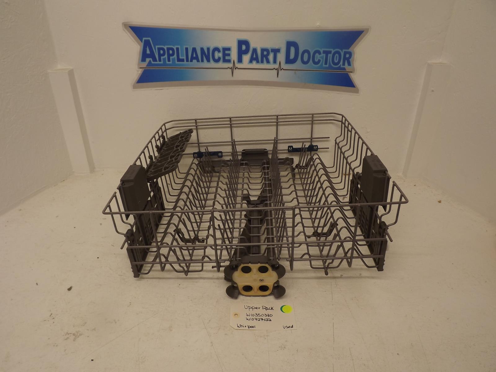 Whirlpool Dishwasher W10350380 W10727422 Upper Rack Used Whirlpool Dishwasher W10350380 W10727422 Upper Rack Used